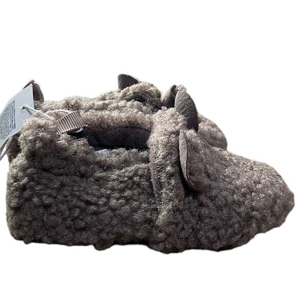 Old Navy Unisex Brown Sherpa Crib Slippers Baby 3-6 Months - Picture 8 of 8